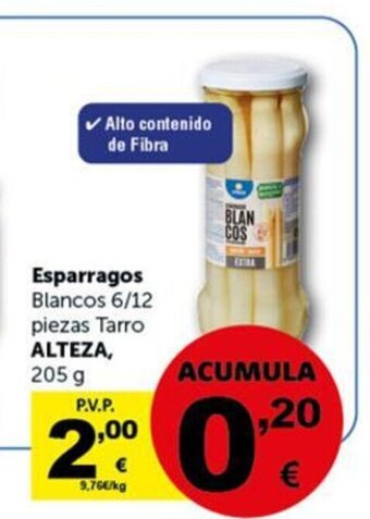 Masymas Esparragos Blancos 6/12 Piezas Tarro Alteza oferta