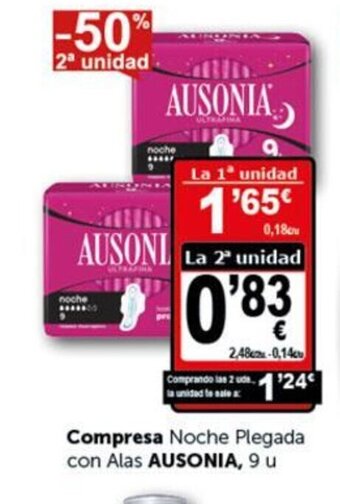 Masymas Compresa Noche Plegada Con Alas Ausonia oferta