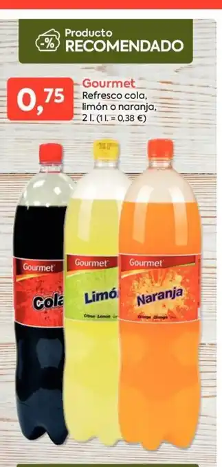 Suma Supermercados Gourmet Refresco Cola, Limón o Naranja 2L oferta