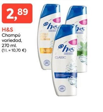 Suma Supermercados H&S Champú oferta