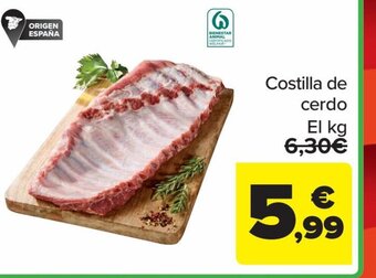 Carrefour Costilla de Cerdo oferta