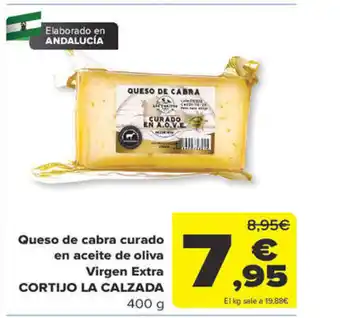 Carrefour Queso de Cabra Curado en Aceite de OLiva Virgen Extra Cortijo La Calzada oferta