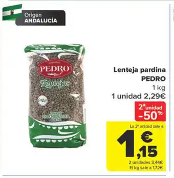 Carrefour Lenteja Pardina Pedro oferta
