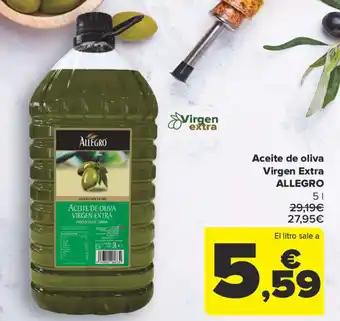 Carrefour Aceite de Oliva Virgen Extra Allegro oferta