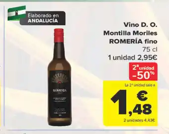 Carrefour Vino D.O. Montilla Moriles Romería Fino oferta