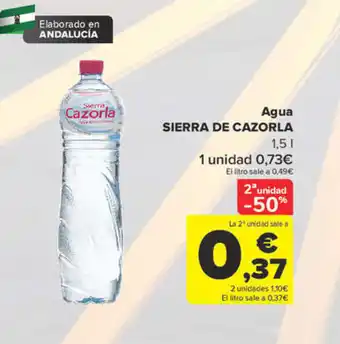 Carrefour Agua Sierra de Cazorla oferta
