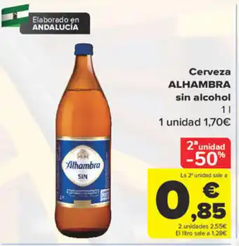Carrefour Cerveza Alhambra Sin Alcohol oferta