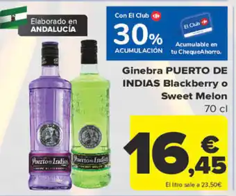 Carrefour Ginebra Puerto de Indias Blackberry o Sweet Melon oferta
