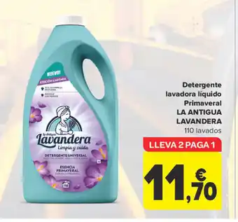Carrefour Detergente Lavadora Líquido Primaveral La Antigua Lavandera oferta