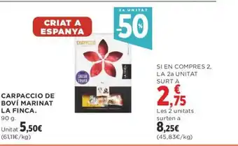 Supercor Carpaccio de Boví Marinat La Finca oferta