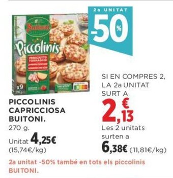 Supercor Piccolinis Capricciosa Buitoni oferta