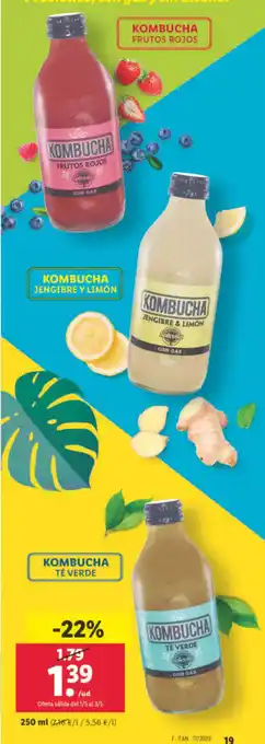 Lidl Kombucha Te Verde oferta