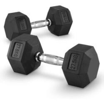 Decathlon Mancuernas hexagonales 27,5 kg (par) fitness musculación oferta