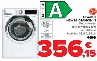 Carrefour Hoover lavadora h3ws610tamce/1-s oferta