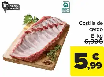 Carrefour Costillas de cerdo oferta