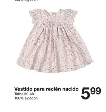 Zeeman Vestido para recién nacido, Tallas 50-68 100% algodón oferta