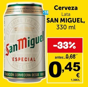 Masymas Cerveza Lata SAN MIGUEL, 330 ml oferta