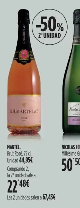 Hipercor MARTEL. Brut Rosé, 75 cl. oferta