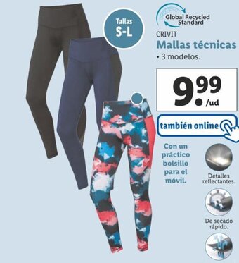 Lidl CRIVIT Mallas técnicas oferta
