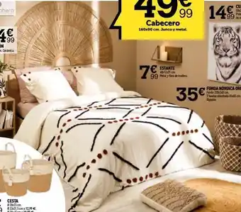 Rocasa 7€ € estante 4x12x21 cm 99 metal y a de maders. 35€ 14€ funda nórdica ori funda 220x240 cm 2 hundas almohada 5 cm. algo oferta