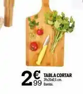 Rocasa 2€ € tabla cortar 39x20x0,5cm 199 bambi oferta