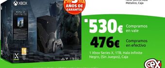 CeX 1 xbox series x, 1tb, halo infinite negro, (sin juegos), caja oferta