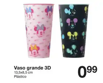 Zeeman Vaso grande 3D 13,5 x 8,5cm Plástico oferta