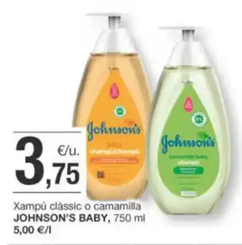 BonpreuEsclat Xampú clàssic o camamilla JOHNSON'S BABY, 750 ml oferta