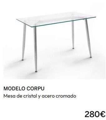 Muebles La Fábrica Mesa de cristal cristal oferta