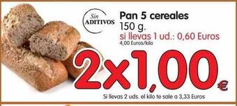 Alimerka Pan 5 cereales 150g oferta