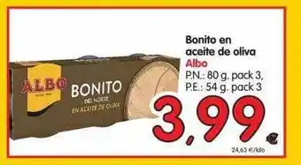 Alimerka Albo Bonito en aceite de oliva P.N.: 80g pack 3 oferta