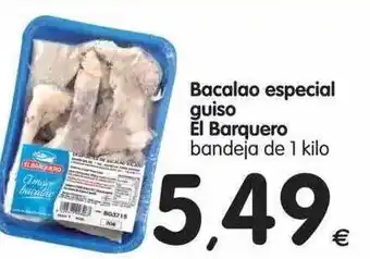 Alimerka El Barquero Bacalao especial guiso bandeja de 1kilo oferta