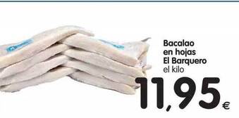 Alimerka El Barquero Bacalao en hojas el kilo oferta