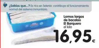 Alimerka El Barquero Lomos largos de bacalao el kilo oferta