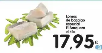 Alimerka El Barquero Lomos de bacalao especial el kilo oferta
