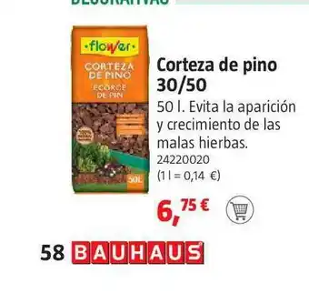 Bauhaus Flower Corteza de pino 30∕50 50 l. oferta