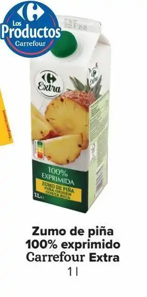 Carrefour Zumo de piña 100% exprimido carrefour extra oferta