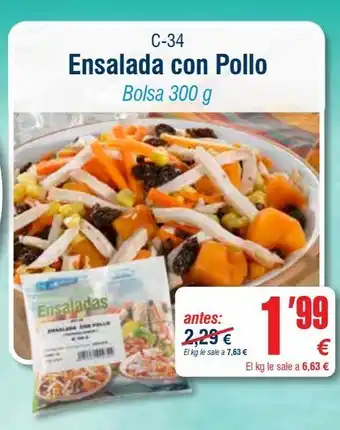 Abordo Ensaladas con pollo oferta