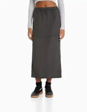Bershka Falda midi nylon oferta