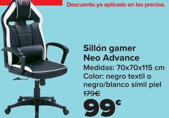 Carrefour Sillón gamer Neo Advance oferta