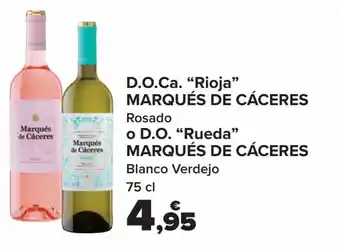 Carrefour D.O.Ca. "Rioja" MARQUÉS DE CÁCERES oferta