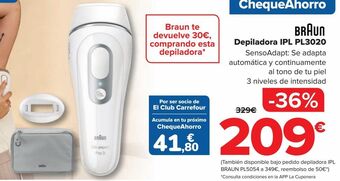 Carrefour Braun depiladora ipl pl3020 oferta