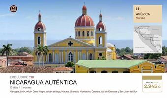 Tui Travel PLC Exclusivo tui  nicaragua auténtica  13 días / 11 noches  managua, león, volcán cerro negro, volcán el hoyo, masaya, granada,  oferta