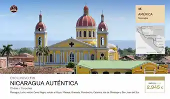 Tui Travel PLC Exclusivo tui nicaragua auténtica 13 días / 11 noches managua, león, volcán cerro negro, volcán el hoyo, masaya, granada, oferta