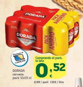HiperDino Latas de cerveza dorada oferta