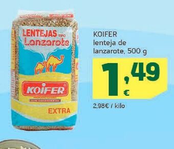 HiperDino Lentejas koifer oferta