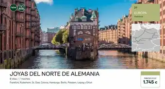 Tui Travel PLC New 1 joyas del norte de alemania 8 días / 7 noches frankfurt, rüdesheim, st. goar, colonia, hamburgo, berlin, potsdam, l oferta