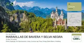 Tui Travel PLC Fly & drive maravillas de baviera y selva negra 10 días / 9 noches múnich, augsburgo, ulm, neuschwanstein, lindau, constan oferta