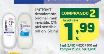 HiperDino Desodorante roll on lactovit oferta