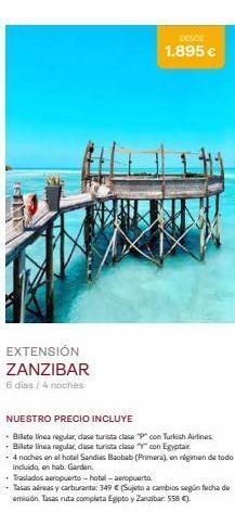 Tui Travel PLC Extensión zanzibar  6 dias/ 4 noches  desde  1.895 € oferta